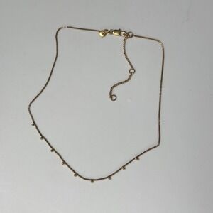 Madewell Gold Tone Dainty Necklace Adjustable Chain Layering Jewelry